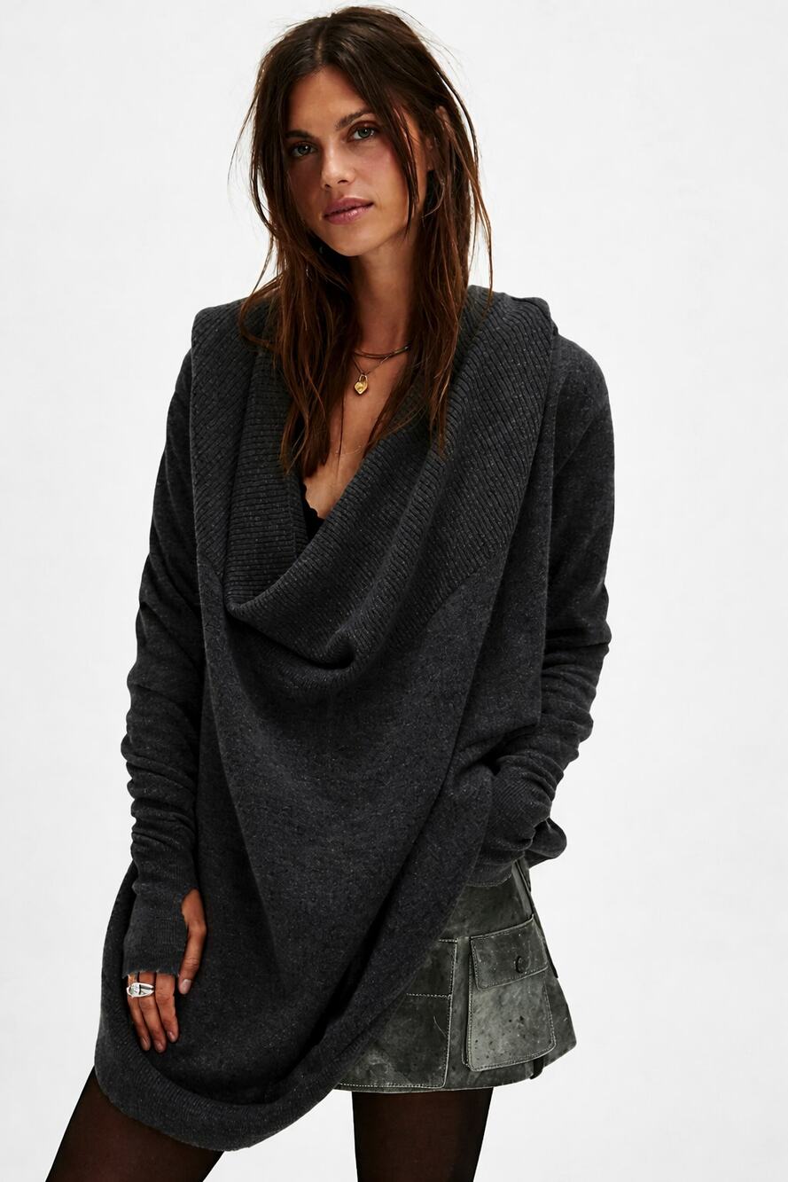 Nicholas K S Marco Hoody Cowl neck hooded alpaca Sweater